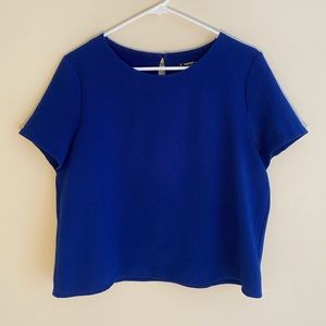 Textured Mango Blue Top Size M